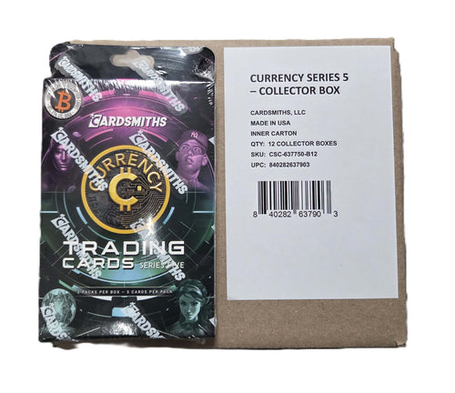 Currency Trading Cards Series 5 Collector 12-Box Inner Case (Cardsmiths 2025)