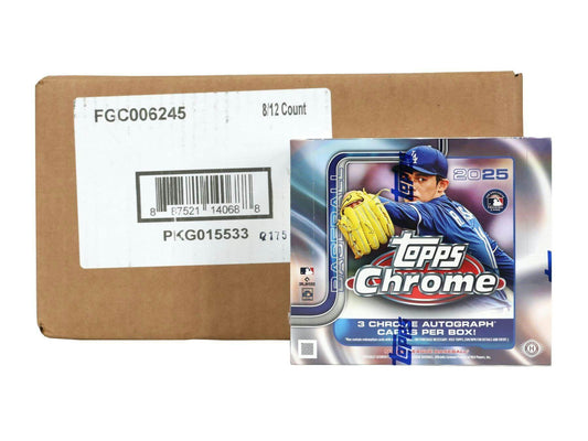 2025 Topps Chrome Baseball Hobby Jumbo 8-Box Case